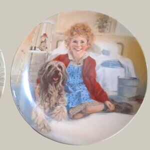 2 Piece Knowles Porcelain Annie Decorative Plates! View all Pictures Please!